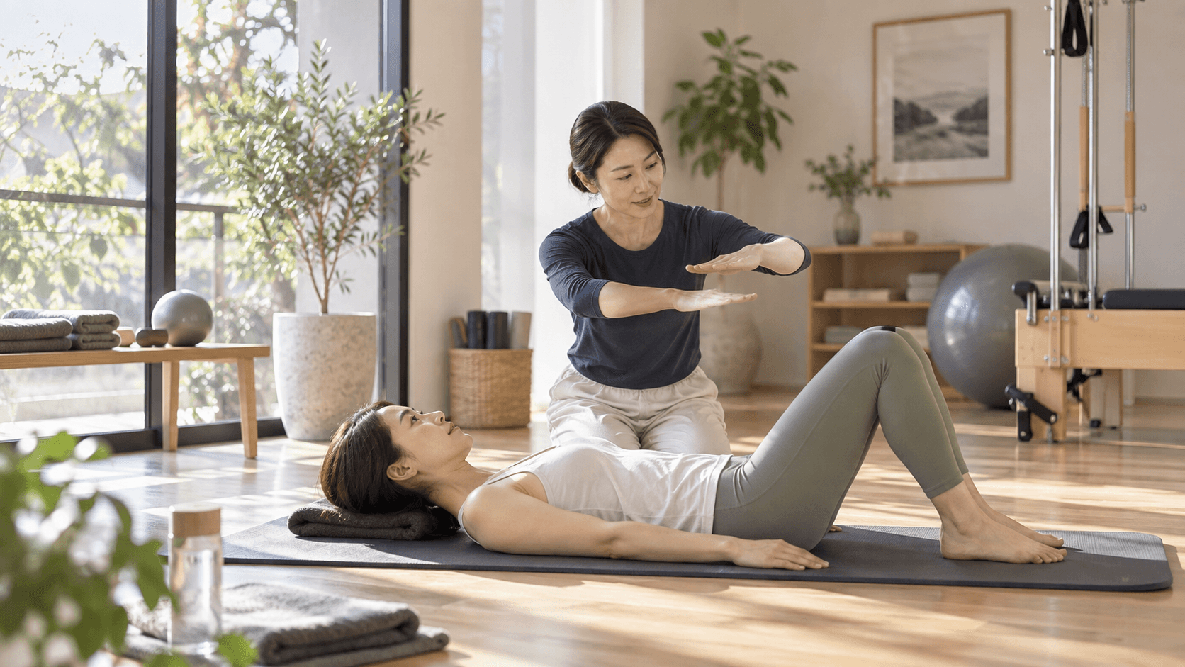 「ハンドレッドの教え方｜呼吸と腕の動きをどう伝えるか」の記事アイキャッチ